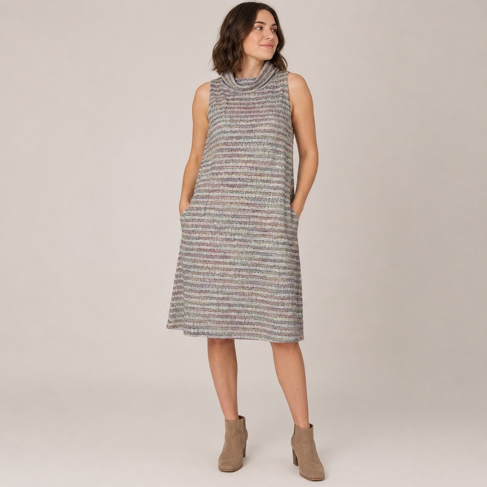 Akemi +Kin Sleeveless Cowl Neck Dress S Cottagecore Pockets Spring Summer